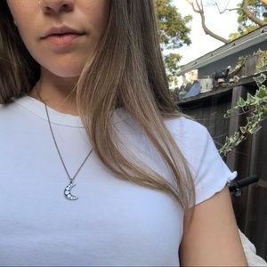 💥Silver moon pendant necklace